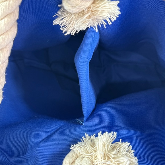 Vineyard Vines Target Gingham American Flag Whale Print Small Tote Bag Blue - Picture 8 of 11